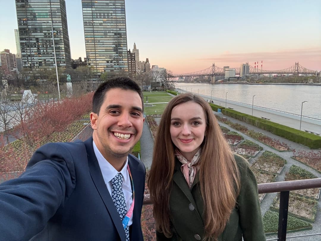 Annamaria in New York during the UN youth delegate chapter