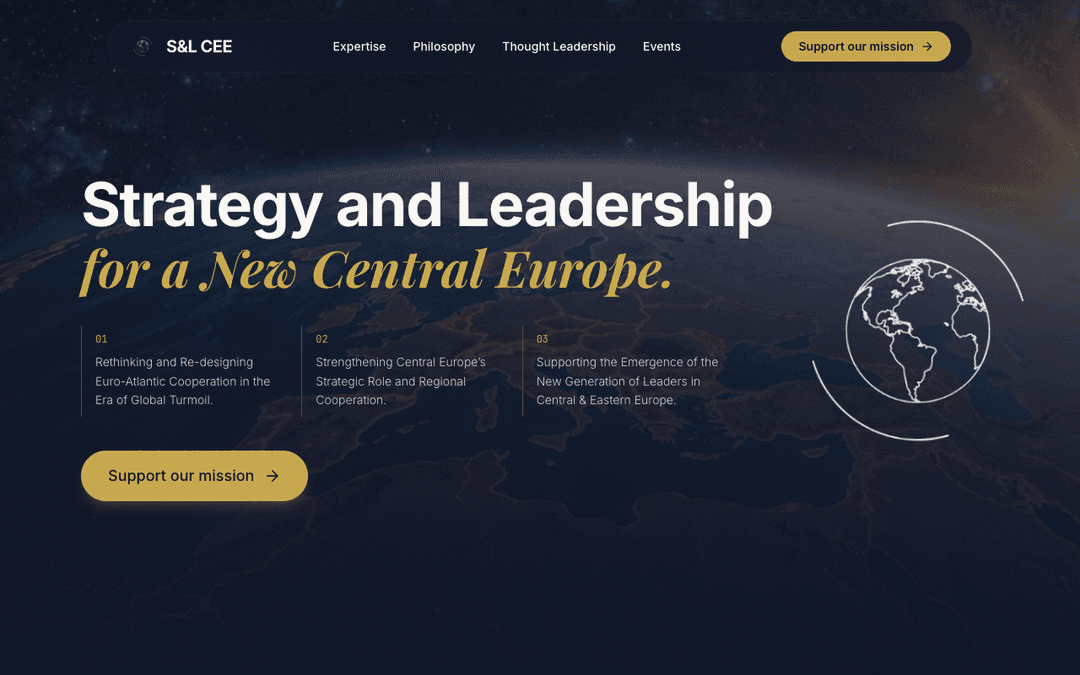 Homepage of the Strategy and Leadership CEE website